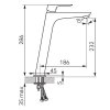 FERRO - Bateria umywalkowa VITTO BLACK VERDELINE stojąca wysoka nablatowa CZARNA   BVI2LVLBL